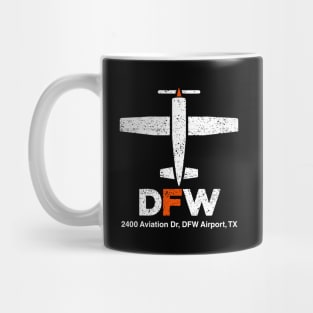 Dallas Fort Worth Airport, Gift for Pilots Mug